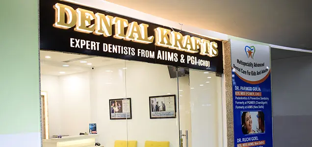 Dental Krafts clinic exterior with expert dentists